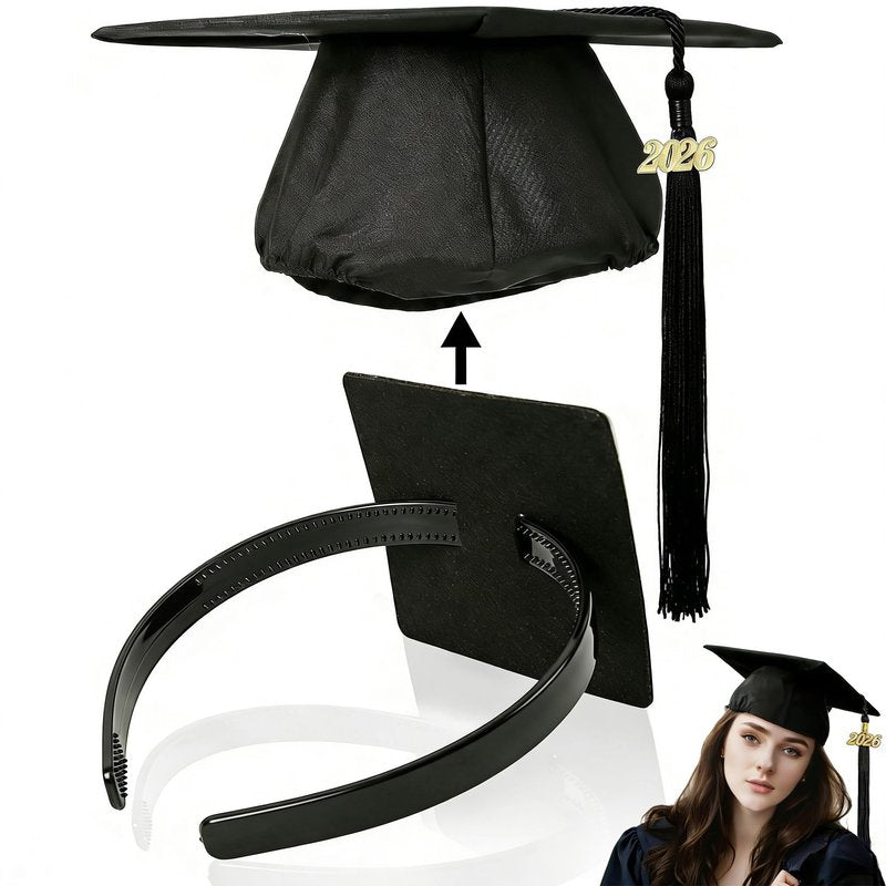LEMKONTARY Graduation Cap Headband, Non-Slip Holder for Graduation-Ceremony, Comfortable Cap Retainer for Graduates, Students for Photo Prop & Commencement