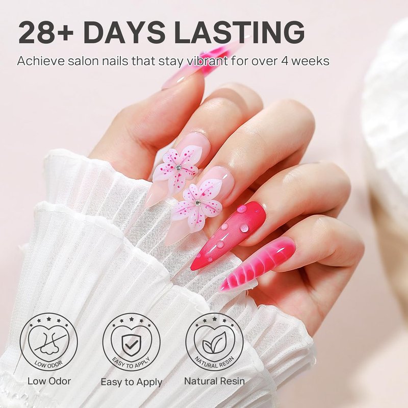 MIZHSE 3D Gel Nail Art - Non-Sticky Sculpting Gel for Home Manicure | 30g UV LED Soak Off