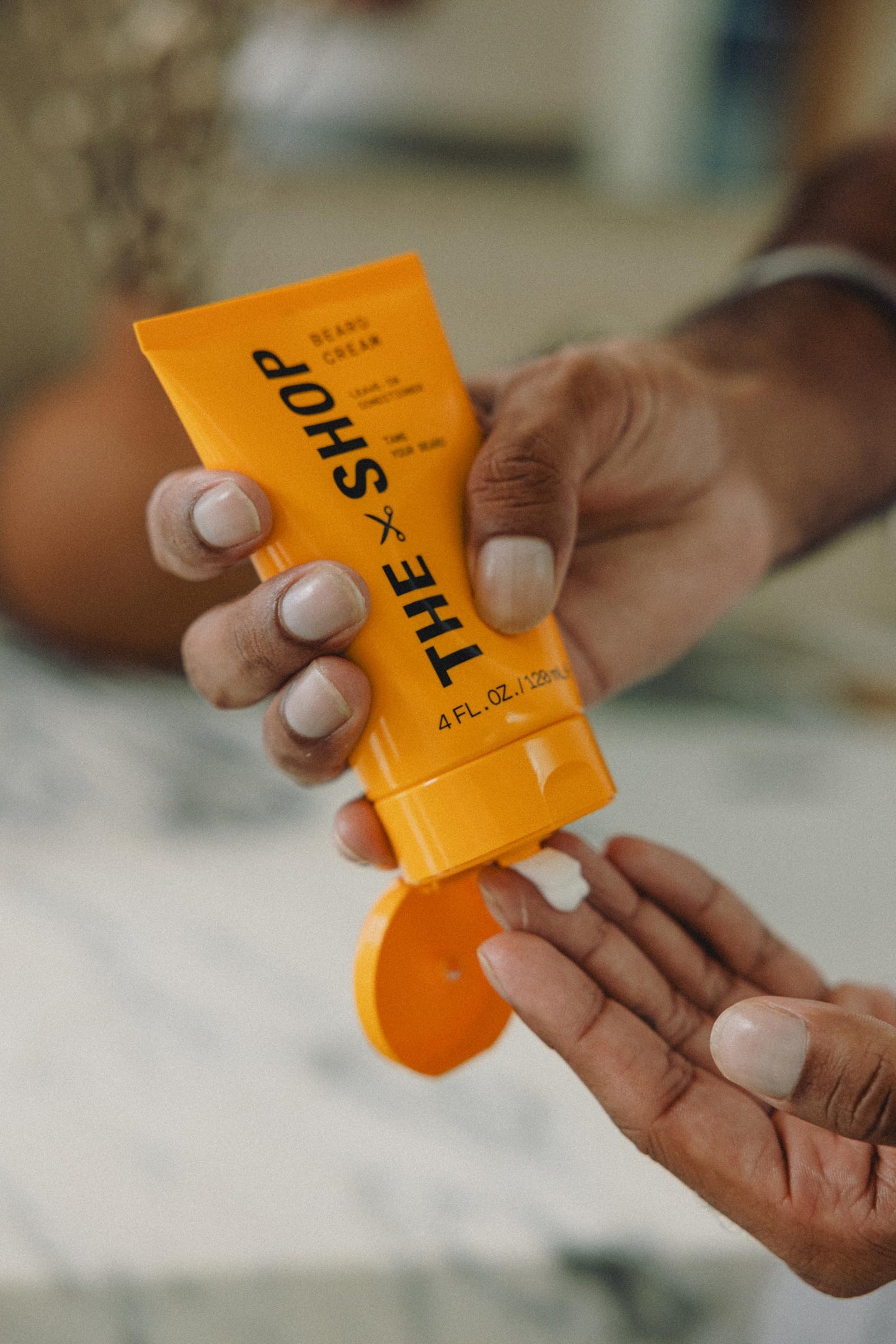 The Shop by LeBron James Men's Conditioning Beard Cream, Leave-In Moisturizer with Avocado Oil & Shea Butter, Softens, Hydrates & Tames Facial Hair, Lightweight & Non-Greasy, Eucalyptus Scent, 4 Fl Oz
