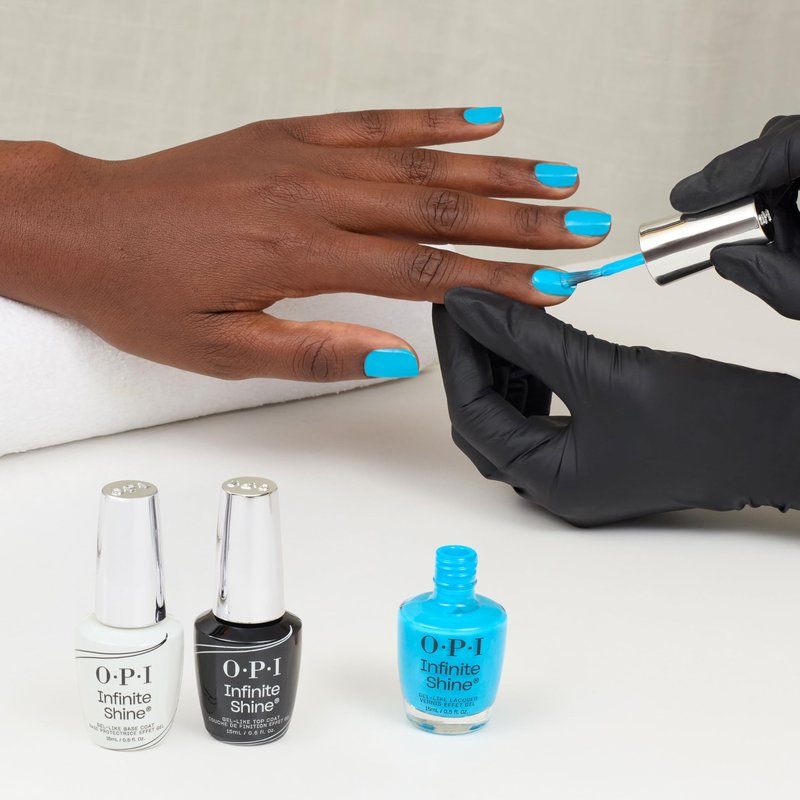 OPI Infinite Shine Beach Party Teal Dawn | Opaque Bright Aqua Blue Crème Long Wear Nail Polish | Trip to the Brite Side | Summer 2026 Collection