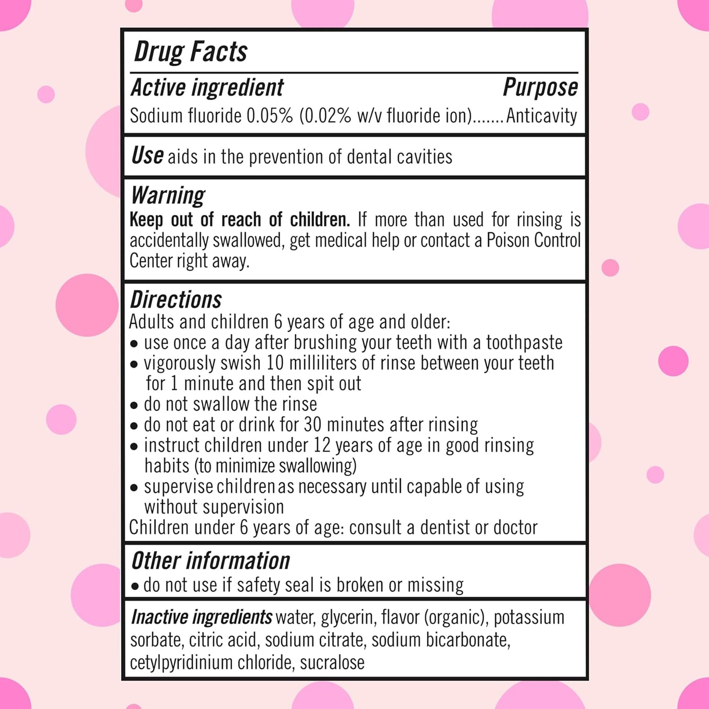 TheraBreath Kids Anticavity Fluoride Oral Rinse - Strengthens Teeth & Enamel, Alcohol & Dye Free, Bubblegum Blast Flavor, 16 Fl Oz, 2-Pack