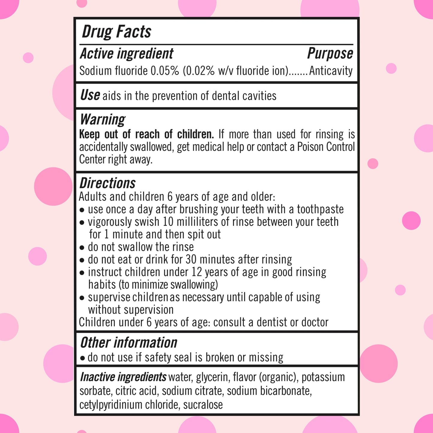 TheraBreath Kids Anticavity Fluoride Oral Rinse, Strengthens Teeth & Enamel, Alcohol Free & Dye Free, Certified Organic Bubblegum Blast Flavor, 16 Fl Oz, 2-Pack