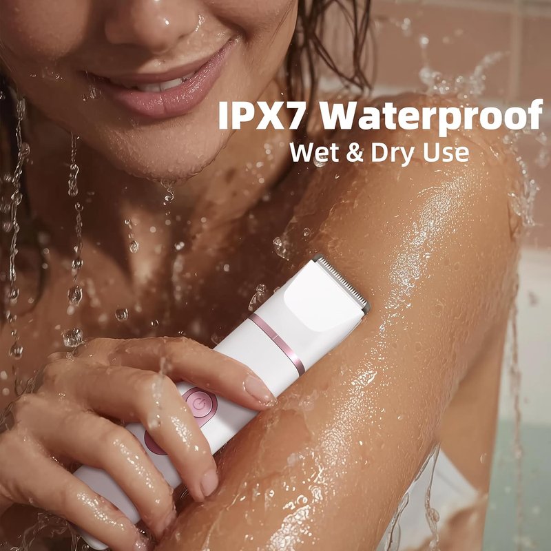 5-in-1 Bikini Trimmer for Women - IPX7 Waterproof Electric Shaver with LED Display | Rechargeable Hair Removal, 5 Ceramic Blades