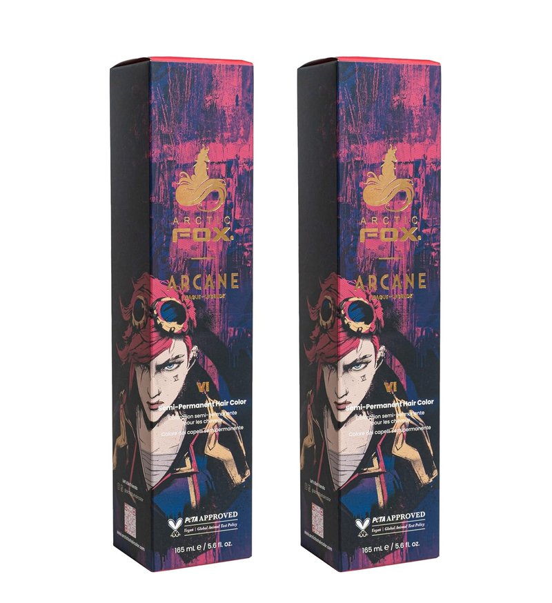 Arctic Fox Semi-Permanent Hair Dye - Vegan Hot Pink Color | Ammonia-Free Conditioning Formula, 5.6 Fl Oz (Pack of 2)