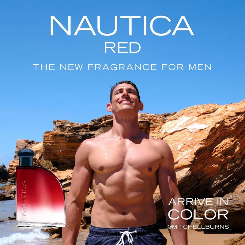 Nautica Red Eau de Toilette for Men - Aromatic Fougere Fragrance with Black Pepper & Lavender | 1.6oz