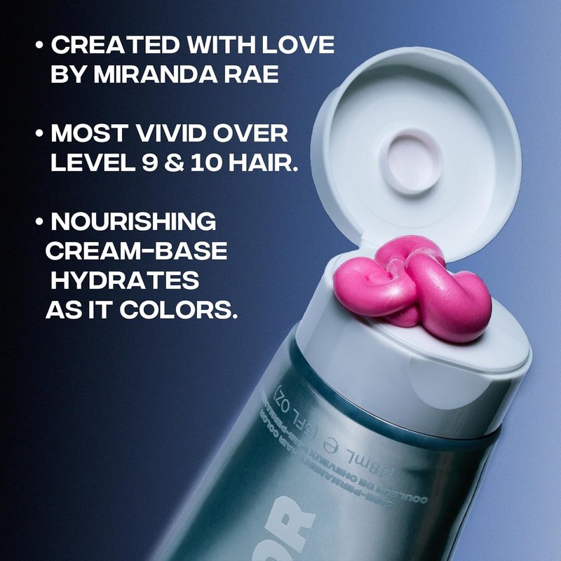 Good Dye Young x Miranda Rae Semi-Permanent Hair Color, Vegan and Cruelty-Free Light Pink Hair Dye, Last up to 24 Washes, Non-Damaging Conditioning Hair Color (5FL OZ, Baddie)