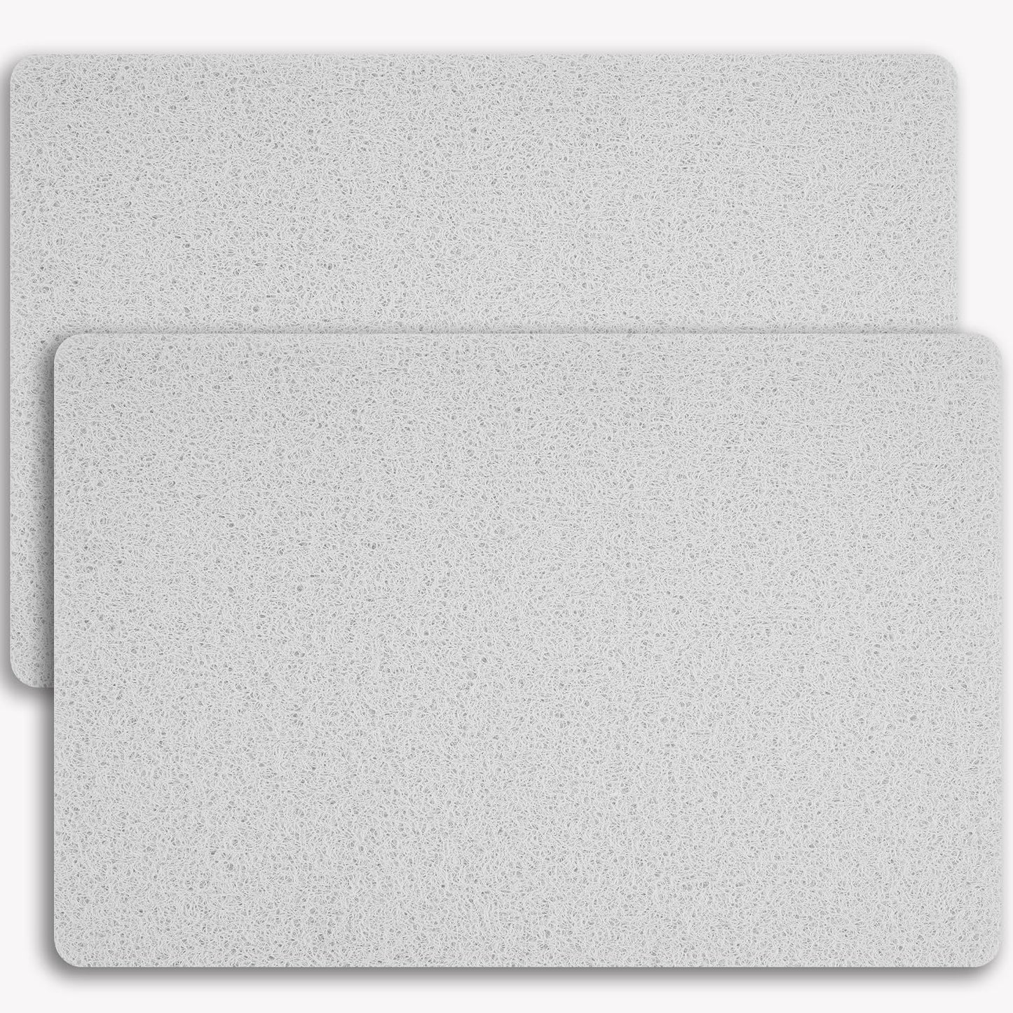 Hargiis Non-Slip Bathtub Mat, 2 Pack Anti Slip Shower Mat, Fast Drying Bathtub Mats, Foot Scrubber Mat, Anti Slip Mat for Tub, Floor, Bathroom, Kitchen, Home, Hotel (White 24"×16"+24"×16")