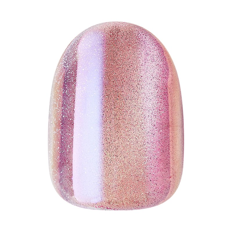 Kiss colorFX by Impress Press On Nails , ‘Starry’, Solid Light Pink with Pearlescent Finish, Short Oval, IMPROVED adhesive, Includes 30 Fake Nails, Prep Pad, 1 Manicure Stick, 1 Mini Nail File