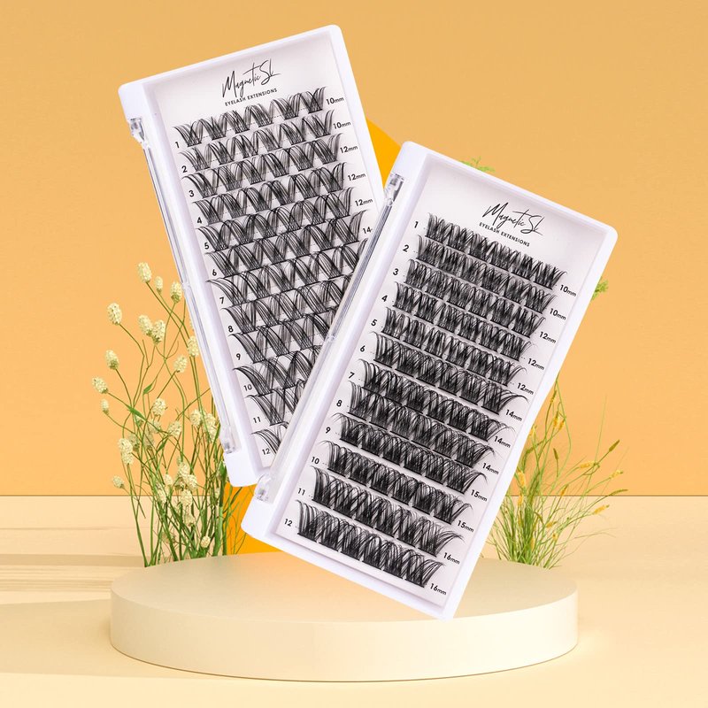Cluster Lashes 72 Individual Lashes Clusters Eyelash Extensions False Eyelashes DIY Lash Extension Kit Reusable False Eyelashes Natural Look Mix 10-16mm-DM01