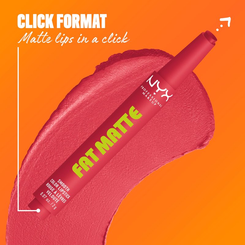 NYX PROFESSIONAL MAKEUP Fat Matte Lipstick, Pigmented, Smoothing, & Non-Drying Lip Crayon, Long Lasting Lip Makeup, Vegan & Cruelty Free - Flamingo Feather (Warm Pink)