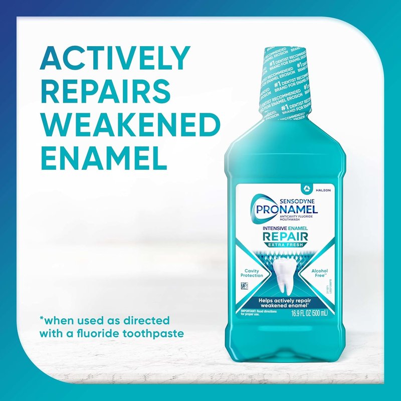Sensodyne Pronamel Mouthwash - Intensive Enamel Repair, Alcohol-Free, Extra Fresh, 16.9 fl oz (3 Pack)