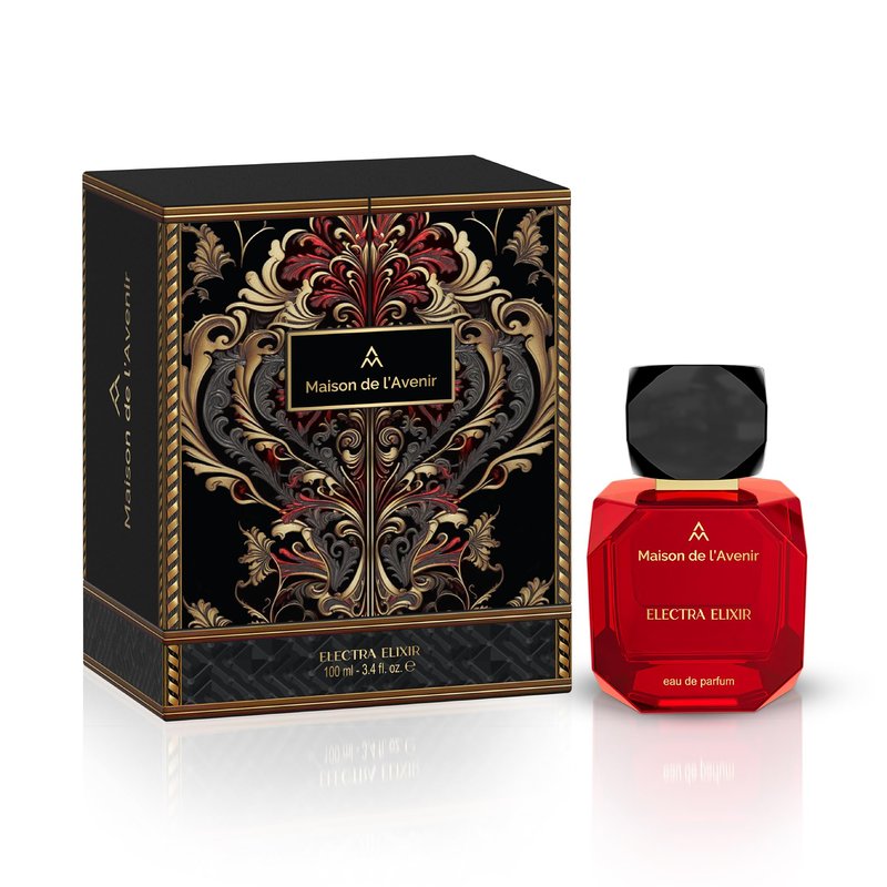 Maison de l'Avenir Electra Elixir | Classic Floral Chypre | Unisex Cologne & Perfume | Natural & Essential Oils | Eau de Parfum (24 Hours) | Made in UAE | 100ml / 3.4 fl. oz. | Perfume Gift
