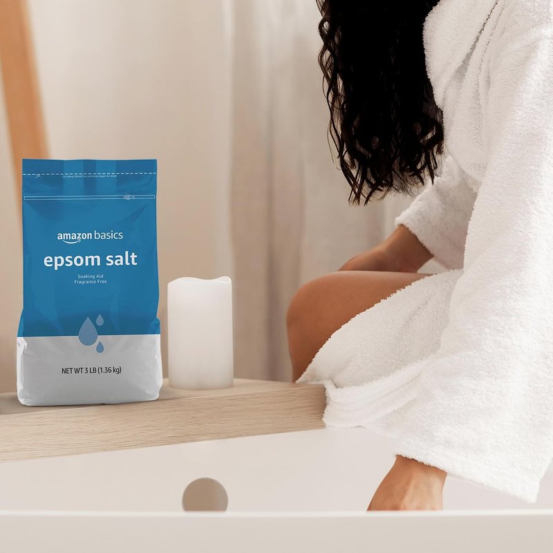Epsom Salt Soak - Unscented Magnesium Sulfate for Muscle & Foot Relaxation | 3 lb Resealable Bag