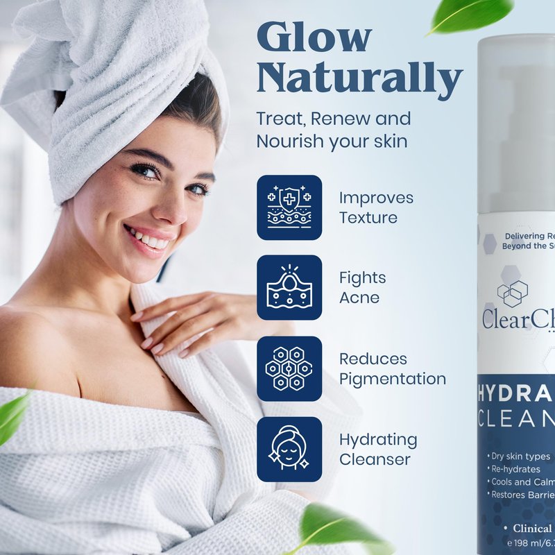 Clear Choice Hydrating Cleanser – Gentle Cream Cleanser with Hyaluronic Acid, Aloe & Vitamin E | Moisture-Rich Face Wash for Dry & Sensitive Skin | Vegan & Sulfate-Free | 6.7 oz