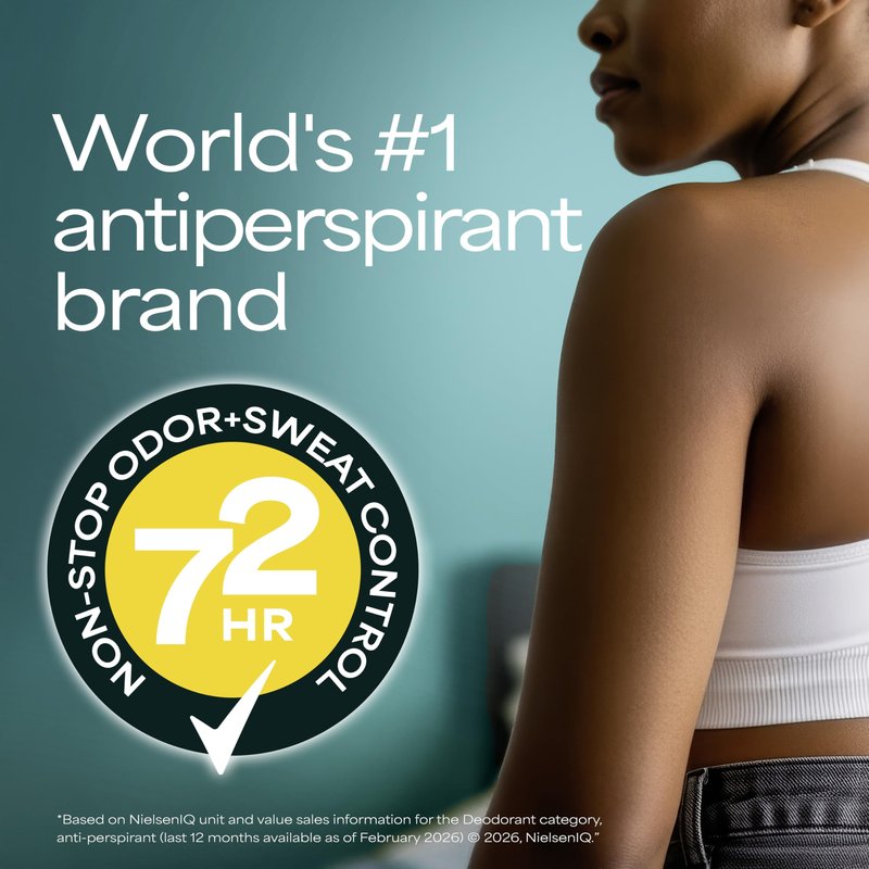 Degree Advanced Protection Antiperspirant Deodorant Vanilla & Jasmine for 72-Hour Sweat & Odor Control for Women, with Body Heat Activated Technology, 2.6 oz