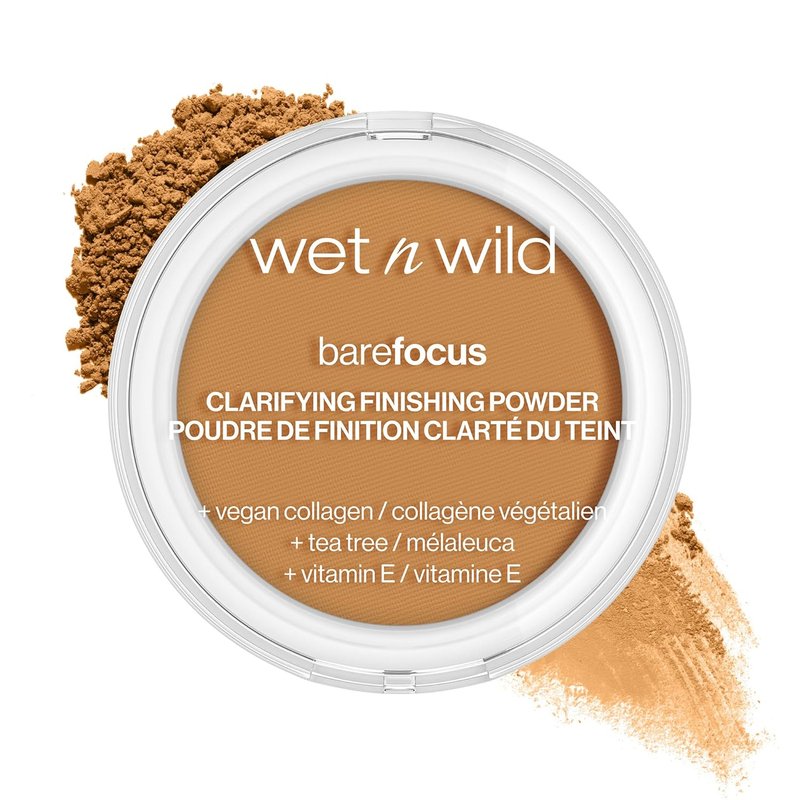 Bare Focus Clarifying Finishing Powder - Matte Pressed Setting Powder | Medium-Tan Shade