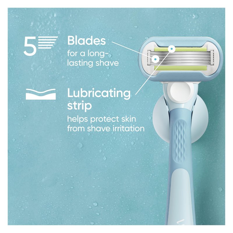 Gillette Venus Women's Original 3 Blade Razor Refills, 4 Count (Packaging May Vary)