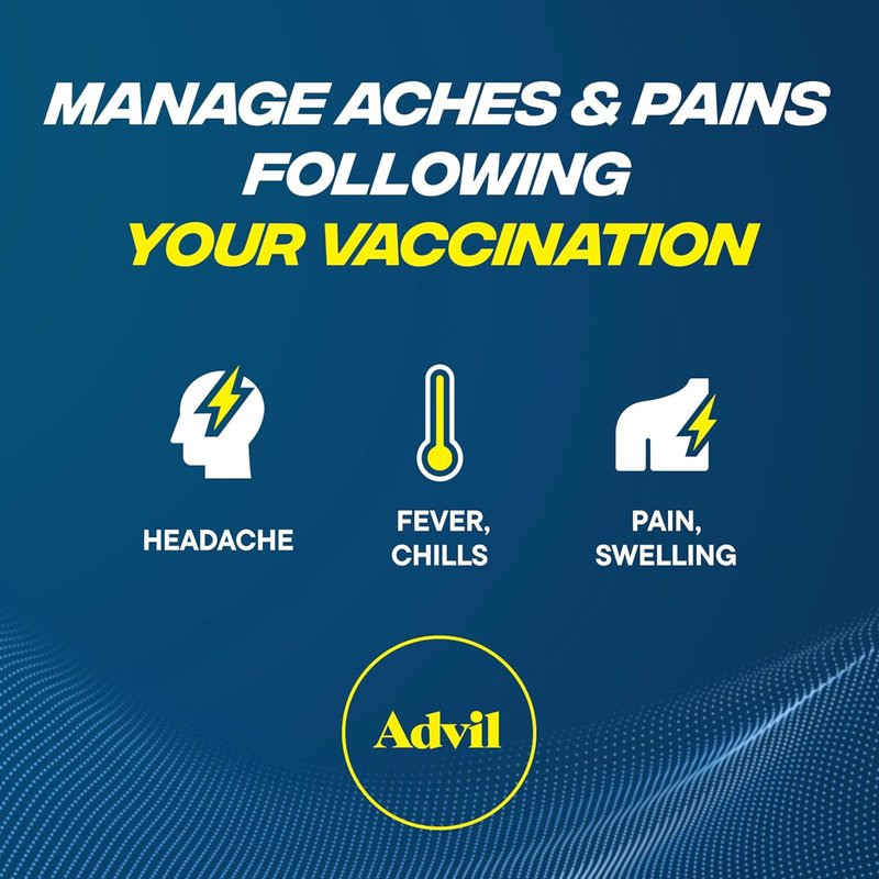 Advil Pain Reliever - Ibuprofen 200mg for Headache, Backache & Joint Pain Relief | 50 Coated Tablets