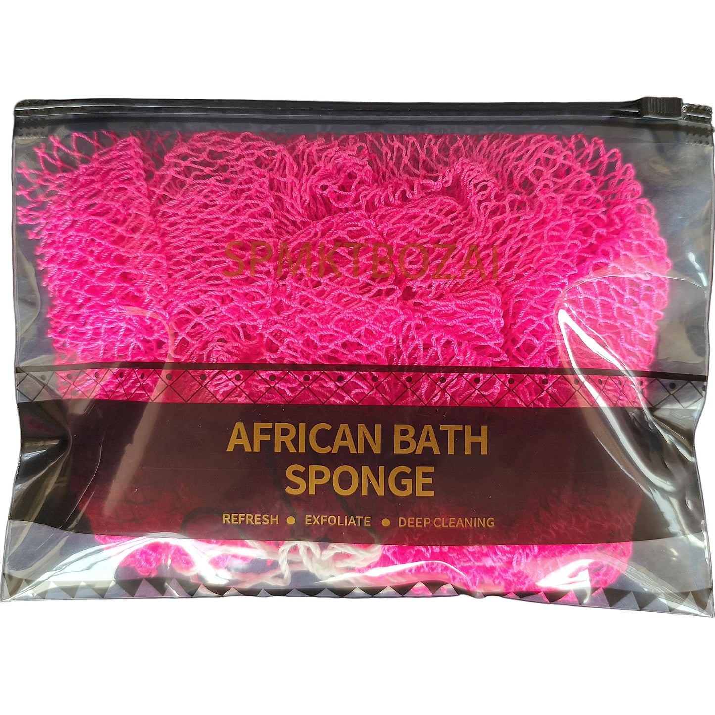 SPMKTBOZAI African Net Sponge Authentic, Loofah Exfoliating Body Scrubber Bath Sponge, African Exfoliating Net Sponge Back Scrubber Washcloth for Shower, Body Care Bathing Accessories (Rose Red)