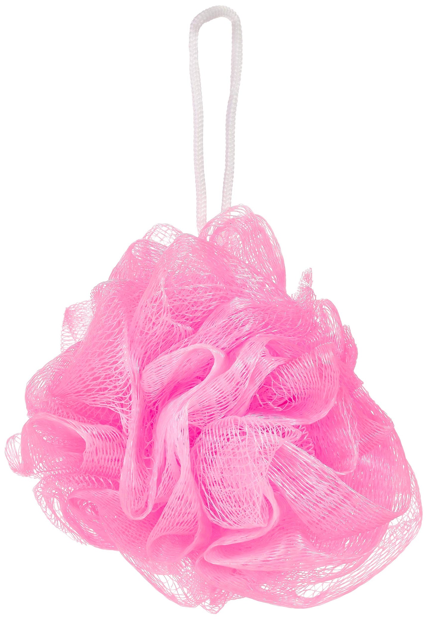 BRUBAKER Cosmetics - Premium Bath & Shower Sponge - Exfoliating Body Pouf - with String for Hanging - 5 Pack - Light Pink