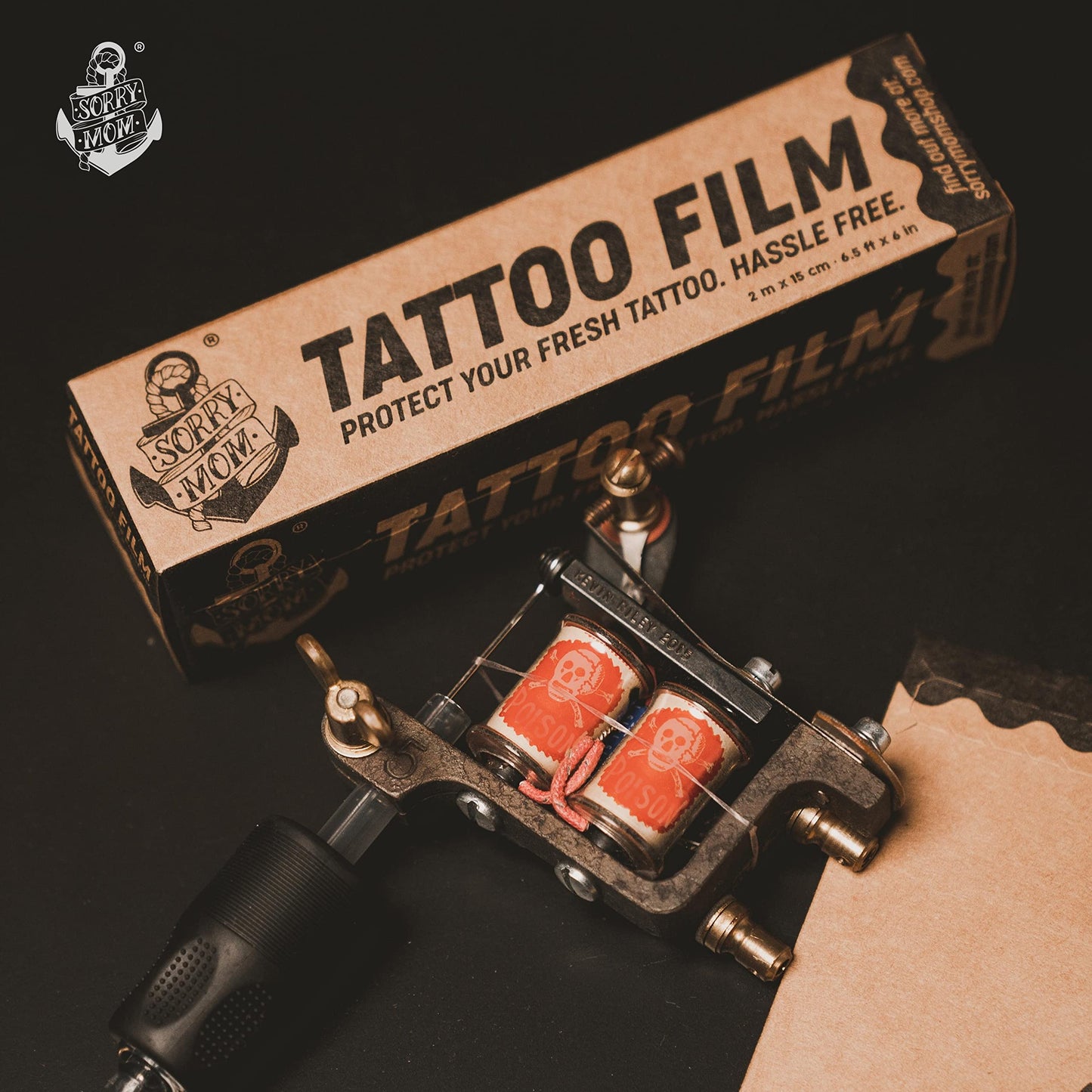 Sorry Mom Tattoo Aftercare Bandage - Second Skin Tattoo Cover - Clear Tattoo Bandage Waterproof, Adhesive Tattoo Wrap - Tattoo Healing Wrap - Tattoo Film Protection 6.5 ft x 6 in
