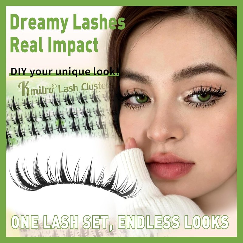 Fairy Lash Clusters - 10-14mm Curly Manga Eyelash Extensions | Wispy, Ultra-Thin Clear Band