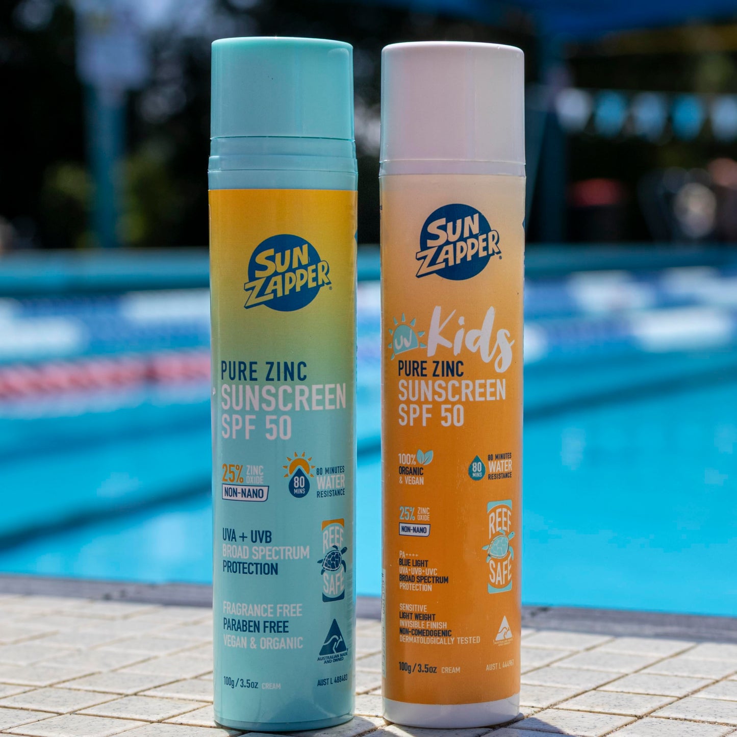 Sun Zapper Kids Pure Zinc Sunscreen SPF 50 – Mineral Sunscreen for Children with Organic Ingredients, 25% Non-Nano Zinc Oxide, Reef Safe, Water Resistant, Fragrance Free, Vegan, 100g (3.5 oz) Pump
