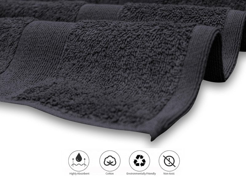 Softolle Luxury 8 Piece Towel Set, 2 Bath Towels 2 Hand Towels 4 Washcloths, Towels for Bathroom, Home, Spa & Gym - Highly Absorbent Ultra Soft Quick-Dry (Grey)