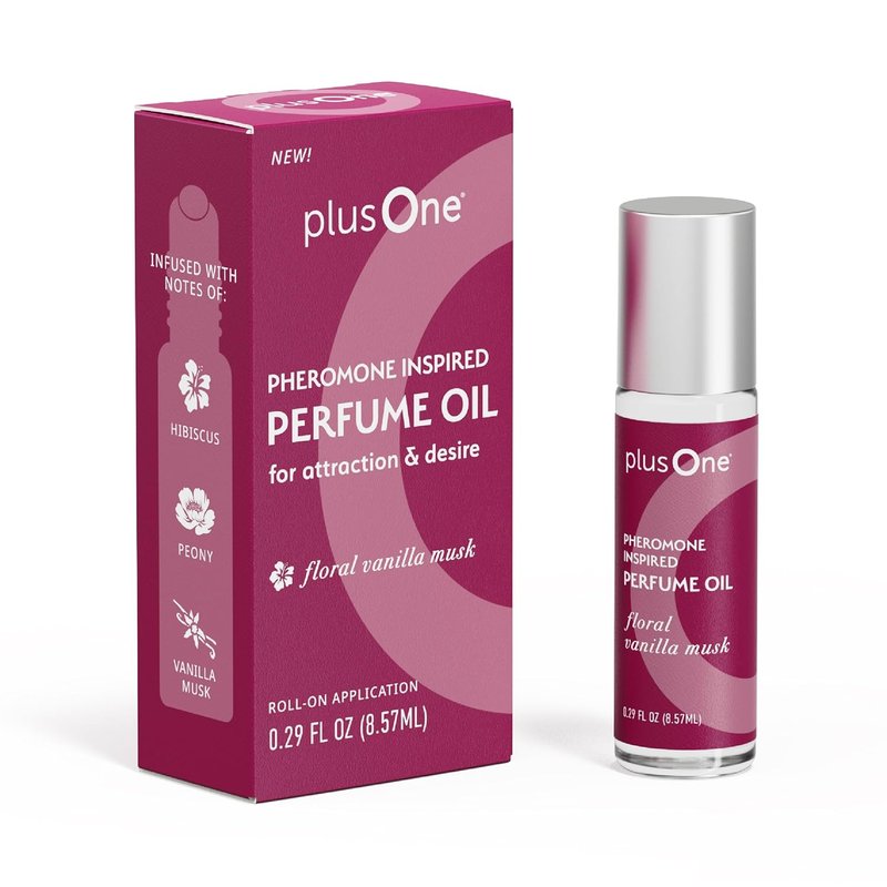 PlusOne Pheromone Inspired Perfume Oil - Floral Vanilla Musk Rollerball Fragrance | Long-Lasting Mood-Boosting Scent - 0.34 fl oz