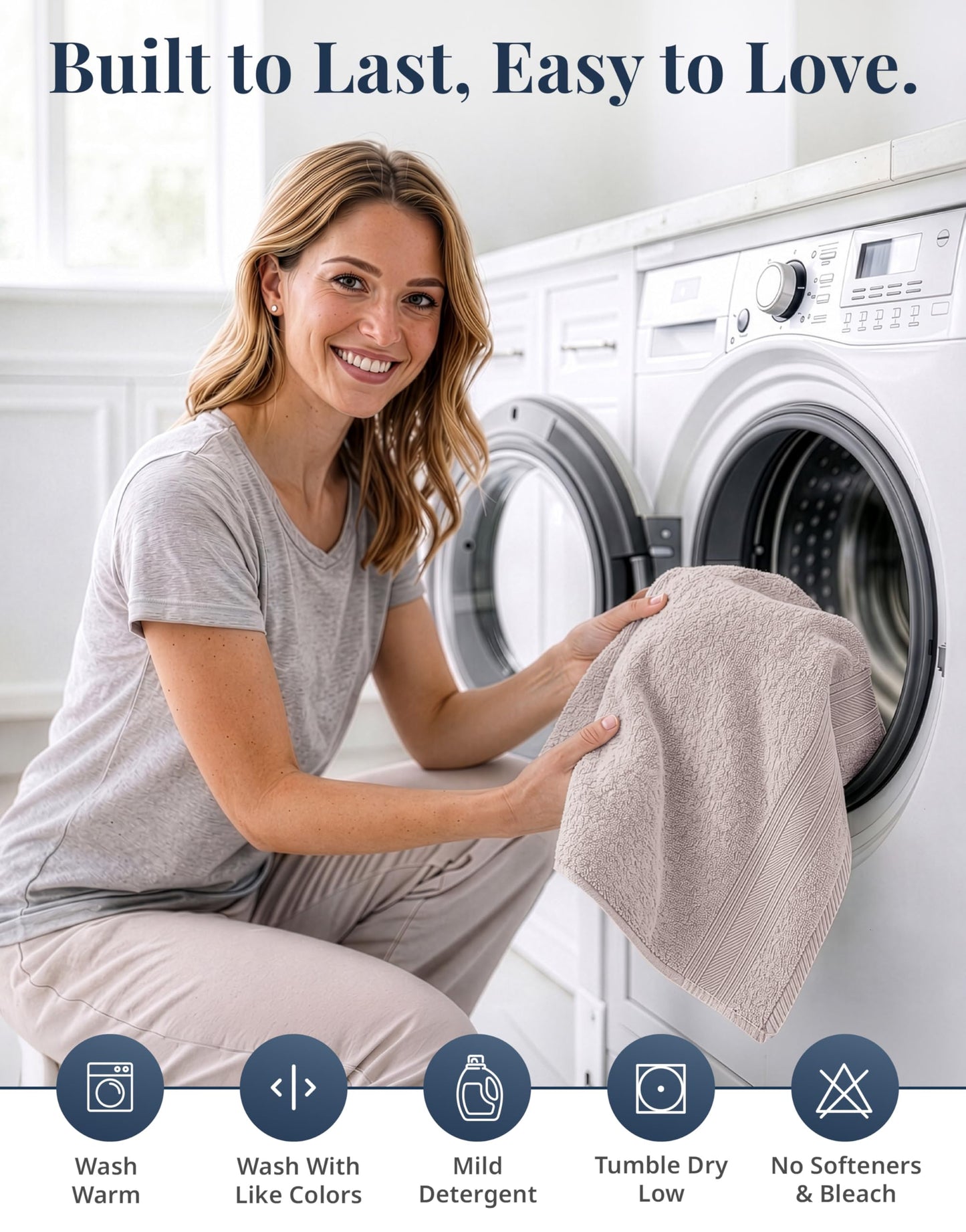 LANE LINEN Bath Hand Towels - Pack of 6 (16" x 28"), 100% Cotton - Soft, Quick Dry & Highly Absorbent, Hand and Face Towels - Bathroom Hand Towel Set, Great for Gym, Salon, Spa & Family Use - Platinum