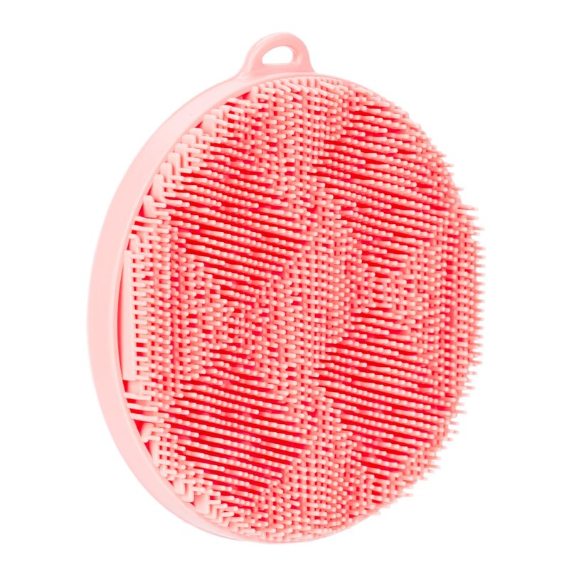 Arswin Silicone Body Scrubber,Soft Silicone Shower Brush,Exfoliating Body Scrubber for Sensitive Skin,Eco Friendly Shower Scrubber for Body Massage,Silicone Body Brush for Showering,Charcoal (Pink)