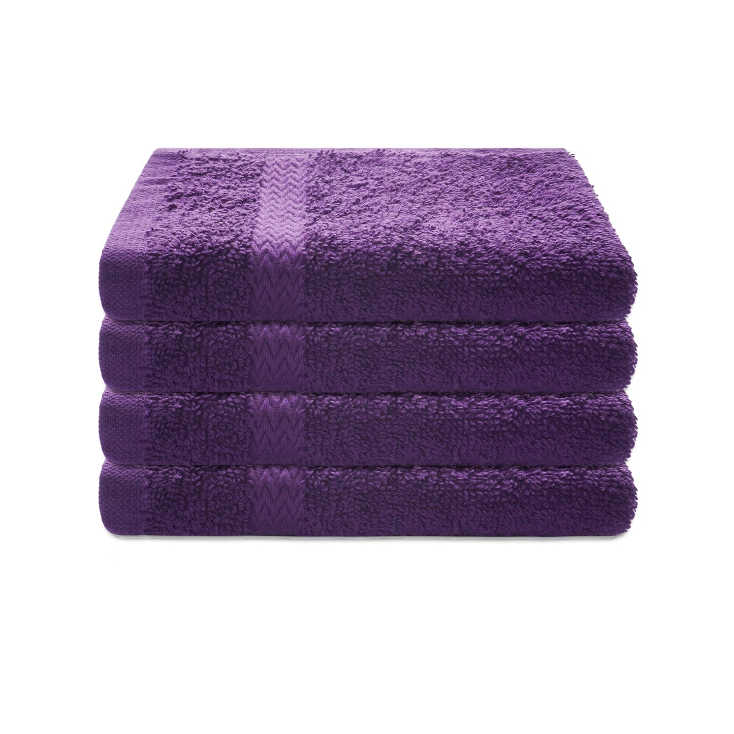 The Holy south13 x13 Premium Wash Cloths Set,100% Cotton Ring Spun,Medium Weight, Absorbent Fast Dry, Soft Feel Washcloths for Bathroom, Spa, Face, fingertip Towel, (Pack of 4) (Purple)