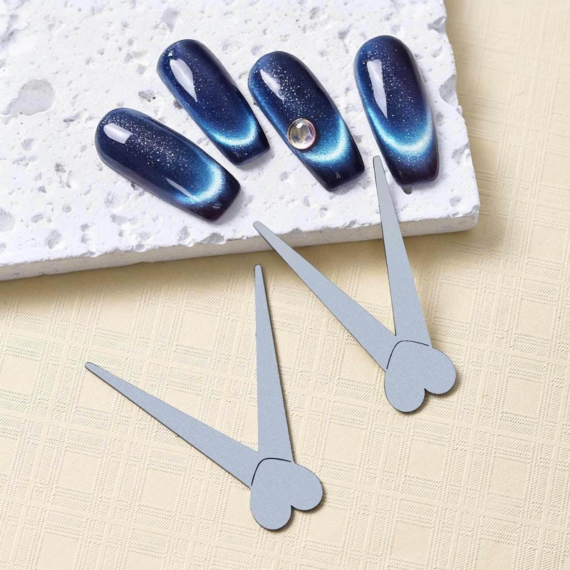 New Ring-Shaped Cat Eye Magnet for Nails, DIY Hollow Cateye Magnet for Nails,Portable Mini Round Strong Nail Magnet French Tip Tool for Home Salon DIY Manicure (1, Ellipse)