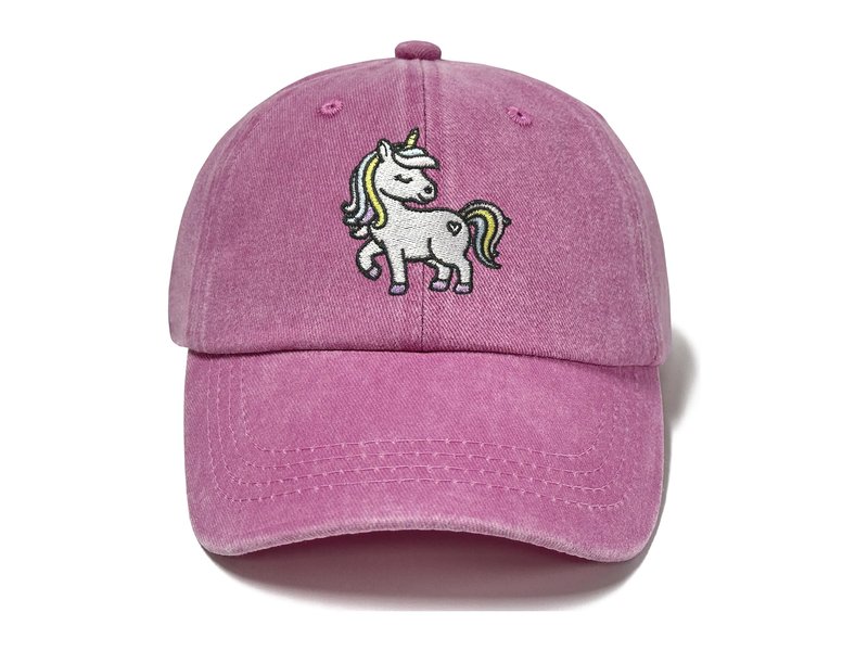 Horpe Kid Unicorn Gifts for Girls, Rainbow Mythical Creature Baseball Cap for Child, Adjustable Embroidered Washed Pink Hat for Birthday, Party