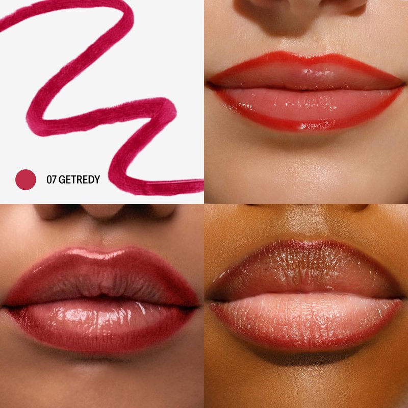 Sacheu Lip Liner STAY-N Peel Off Lip Stain — Long Lasting Waterproof Lip Tint with Hyaluronic Acid & Vitamin E — Transfer Proof Matte Finish, Vegan & Cruelty-Free (getREDy)