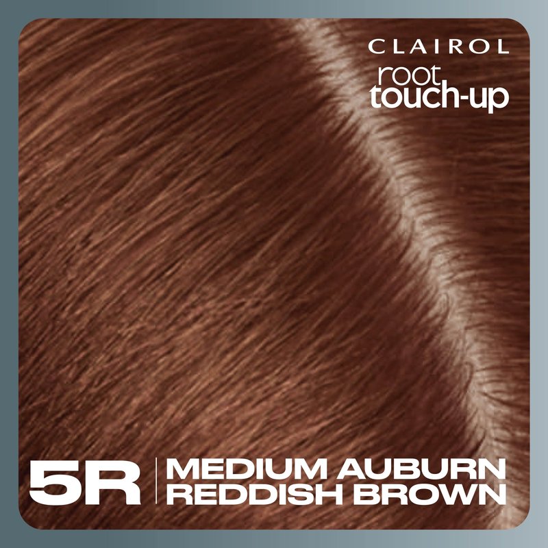 Clairol Root Touch-Up by Nice'n Easy Permanent Hair Dye, 5R Medium Auburn/Reddish Brown Hair Color | 100% Gray Coverage | Easy Brush Application | Matches Professional Salon Shades | Pack of 2