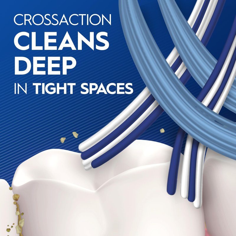 Oral-B Pro Clean Cross Action Toothbrushes, Deep Plaque Removal, 6 Count