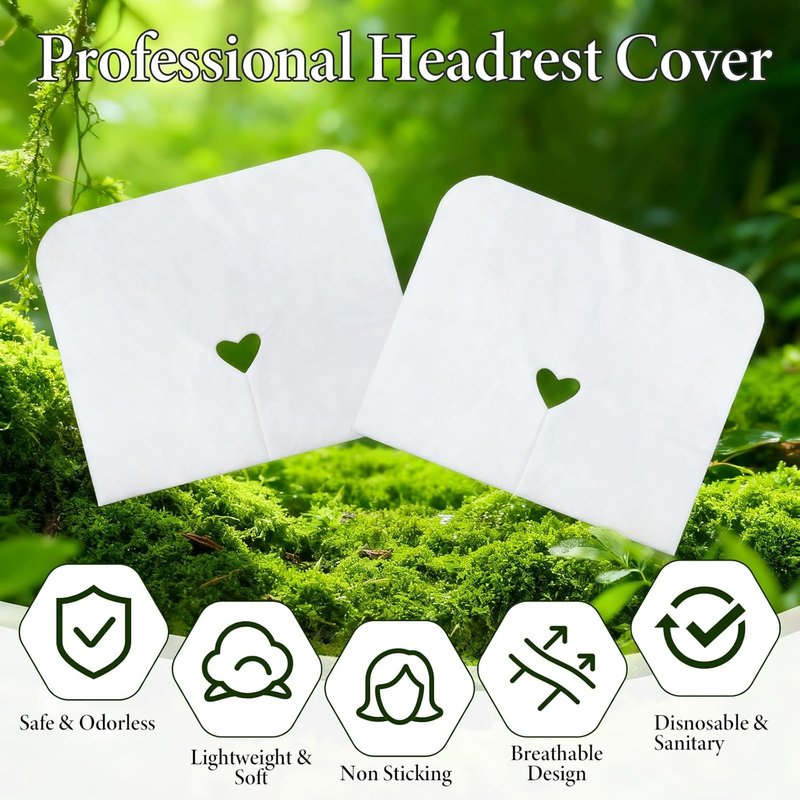 SHENLIU Disposable Face Cradle Covers - Ultra Soft Non-Sticking Massage Headrest | 500 Count for Salons