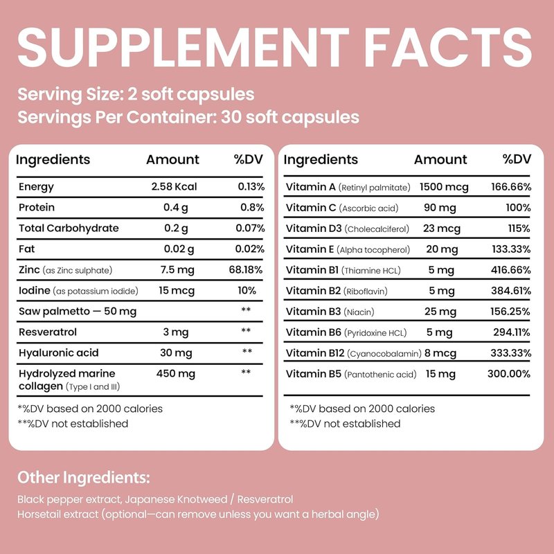 Skiennix Hair Growth Vitamins - Supports Thickness & Strength | Reduces Breakage & Thinning | 60 Capsules