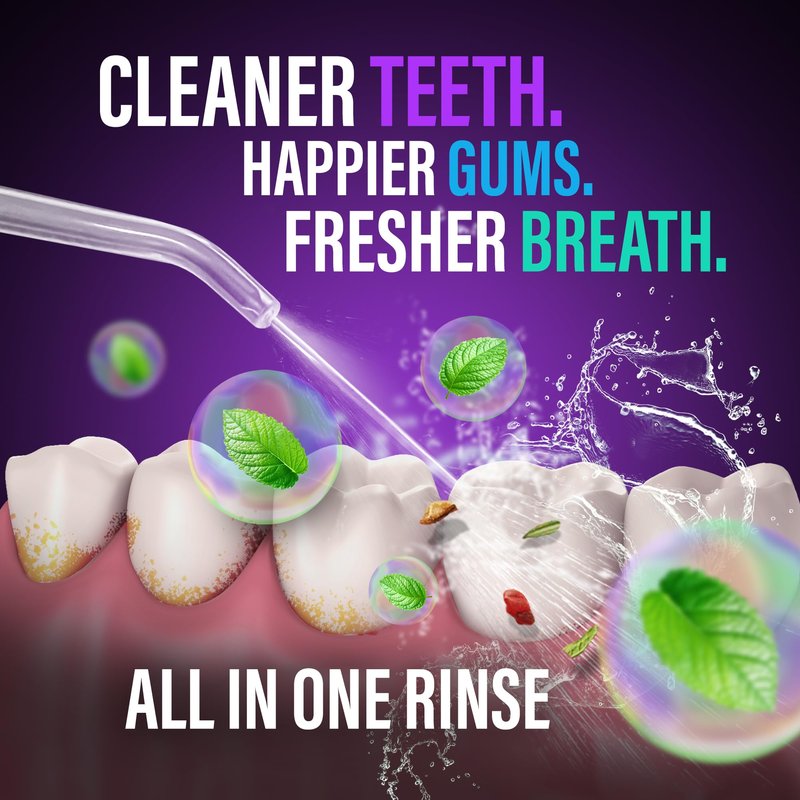 GuruNanda Advanced Water Flosser 2.0 with UV Mode & Concentrated Mouthwash Duo - Fresh Breath & Thorough Plaque Removal for a Brighter Smile