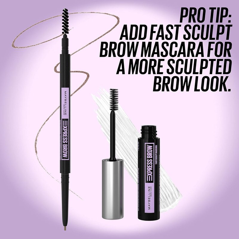 Maybelline Brow Ultra Slim Defining Eyebrow Pencil - Light Blonde | 1.55mm Tip & Blending Spoolie for Precision