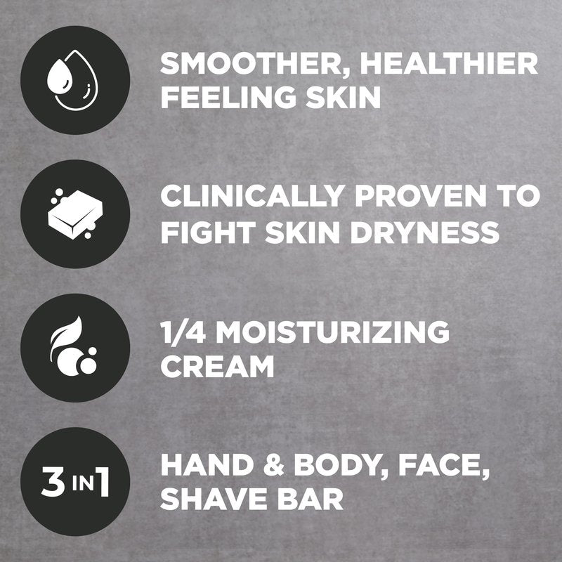 DOVE MEN + CARE Hidratante Coco + Cítricos Hand & Body Face + Shave Bar 6 Count for Hydrated Skin 3.75 oz