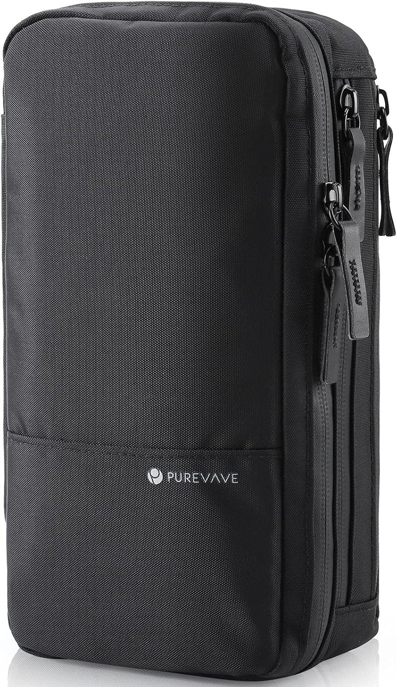 Compact Men's Toiletry Travel Bag - Waterproof Hanging Dopp Kit | Black Wash Pouch