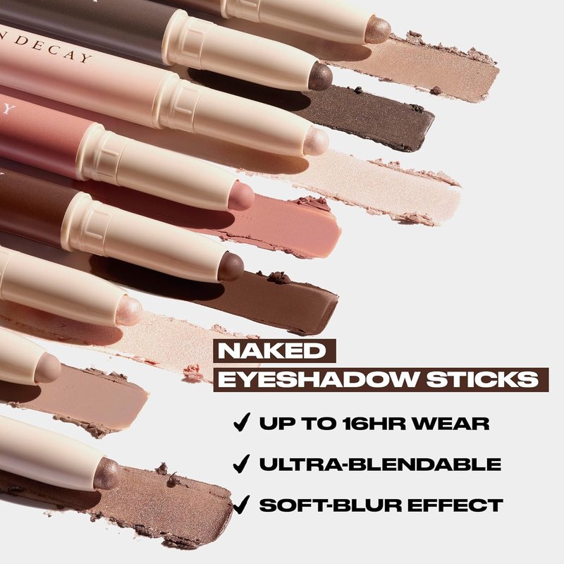 Naked Eyeshadow Stick - Waterproof Cream Eye Shadow Base | 16HR Crease-Proof, Soft-Blur Effect
