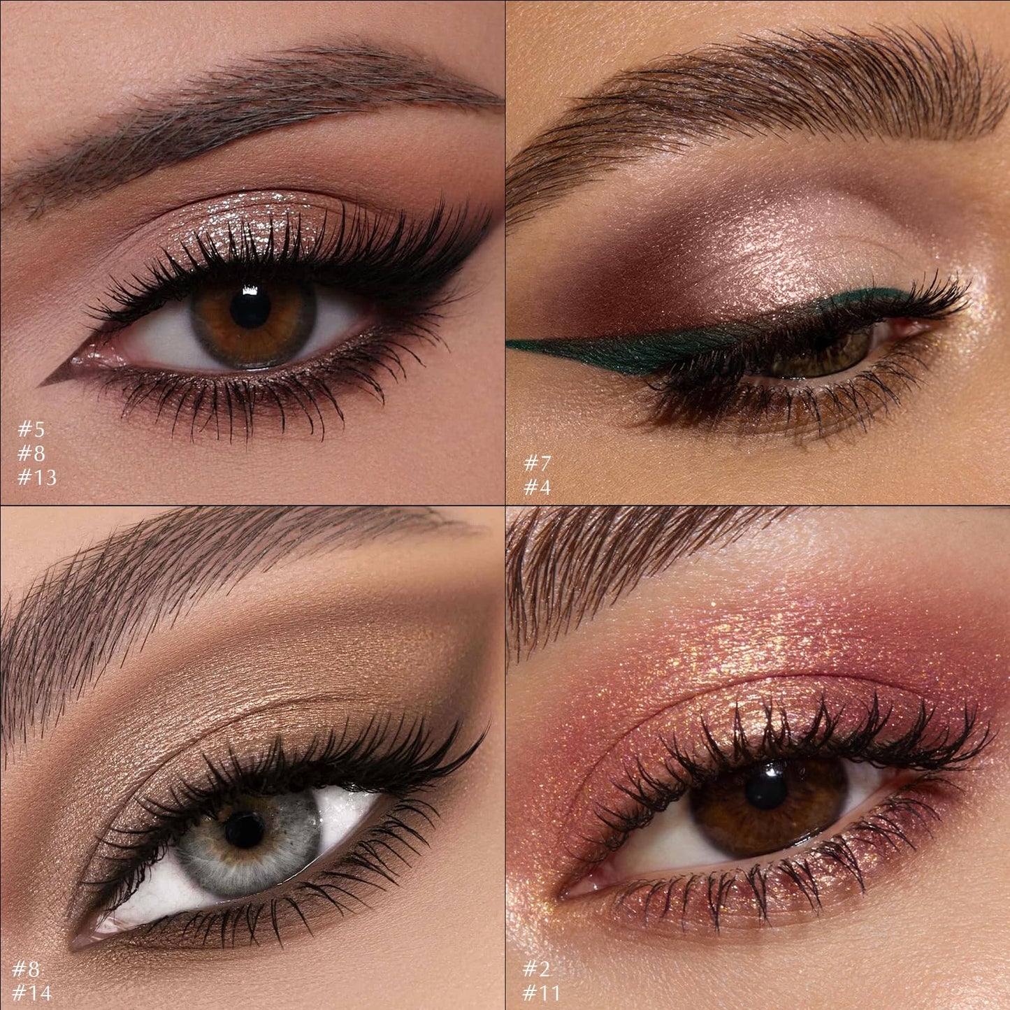 Wugbc Dual-Ended Champagne Pink Eyeshadow Stick - Long-Lasting Cream Shimmer Eye Shadow Stick Crease-Proof Metallic Eyeshadow Pencil, Easily Blendable Multi-Use Eye Highlighter Makeup 02