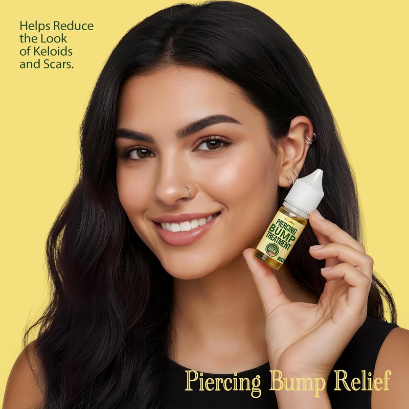 BodyJ4You Piercing Aftercare Kit - Saline Spray for Piercings Wound Wash - Keloid Bump Removal Treatment Oil - Ear Piercing Cleaner Nose Septum Belly Button Cartilage - Natural Saline Solution Set
