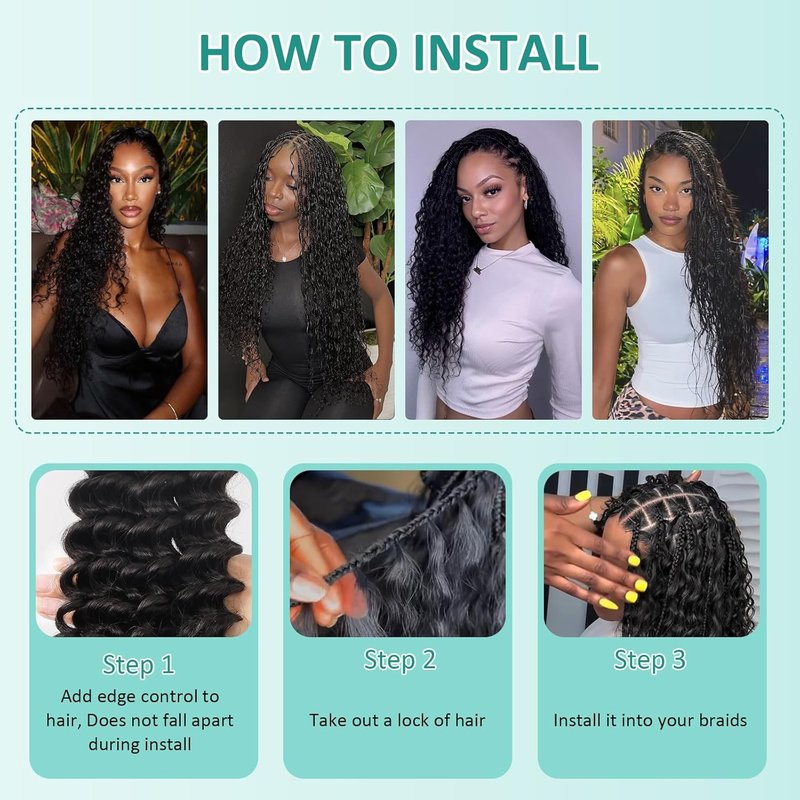 100% Brazilian Virgin Remy Human Hair - 18 Inch Curly Braiding Bundle | Soft Silky Natural Color