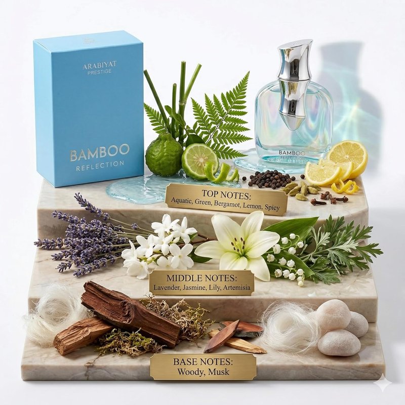 Bamboo Reflection Eau de Parfum for Men - Aromatic Aquatic Scent | 3.4 Fl Oz Spray