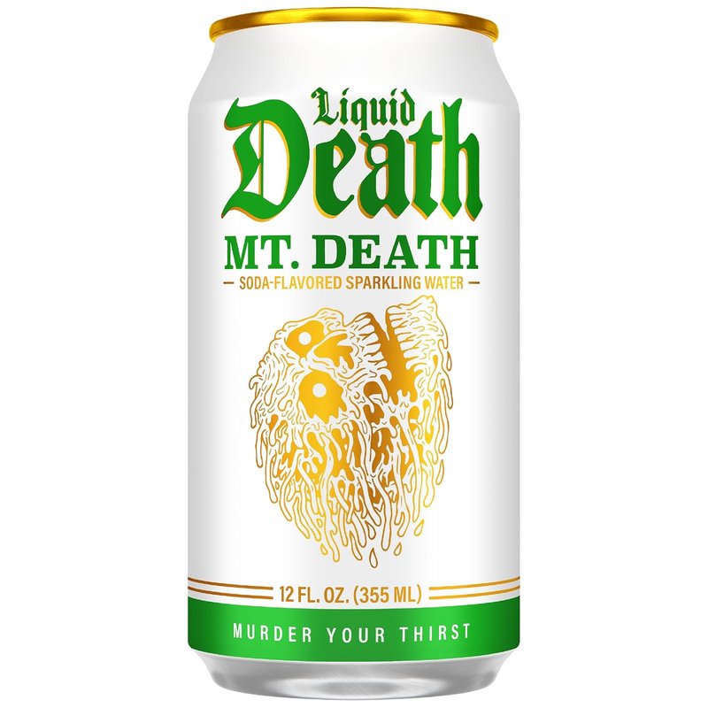 Liquid Death Sparkling Water - Mt. Death Flavor, Low Sugar, No Caffeine | 12 Fl Oz (Pack of 12)