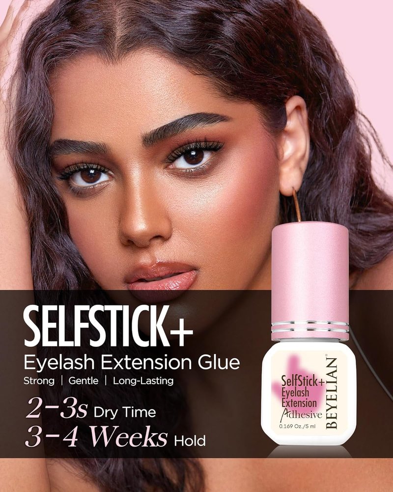 BEYELIAN Lash Cluster Glue - Strong Hold Black Adhesive for Eyelash Extensions | Waterproof, Hypoallergenic, 5ML